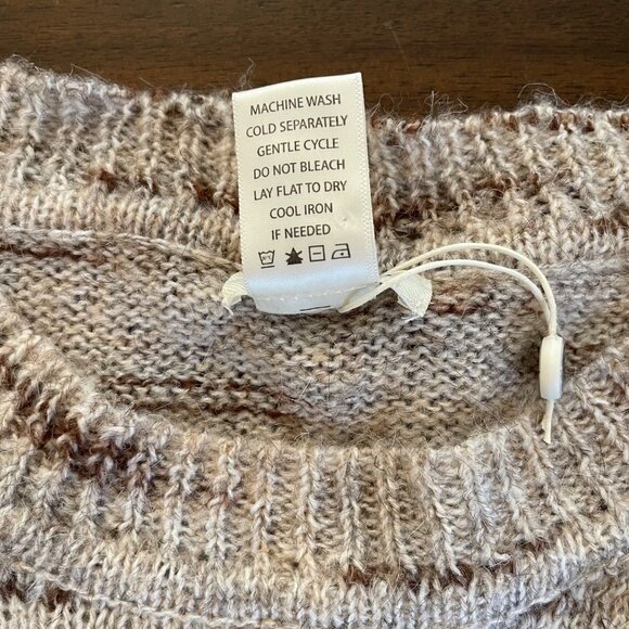 NWOT Max Studio Crew Neck Long Sleeve Pullover Drop Shoulder Sweater Cream Mediu - Picture 10 of 12